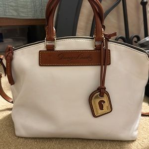 Dooney & Bourke white genuine florentine Vacchetta leather handbag